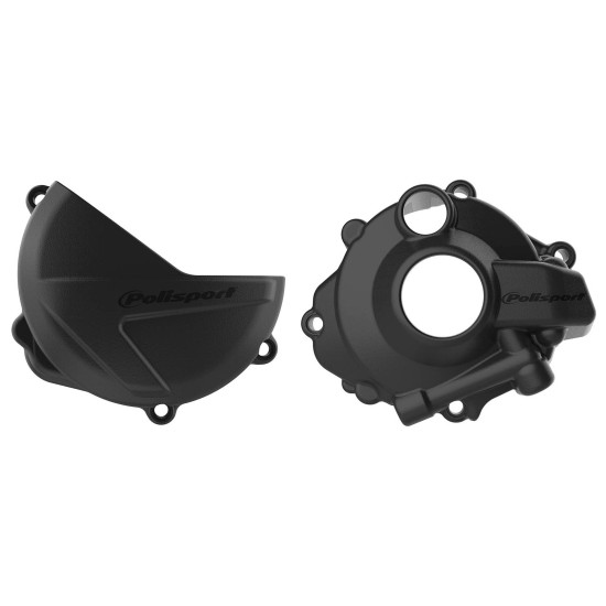POLISPORT KIT ALTERNATOR COVER (COVER) GUARD AND CLUTCH COVER GUARD AND WATER PUMP COVER HONDA CRF 250R '19-'26 BLACK (8