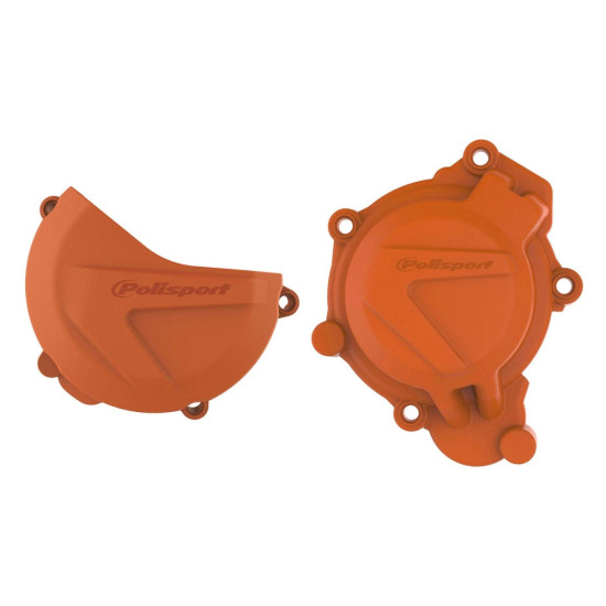 POLISPORT KIT ALTERNATOR COVER GUARD AND CLUTCH COVER GUARD KTM SX / XC 125 / 150 '16-'18 HUSQVARNA TC 125 '16-'18 ORANG
