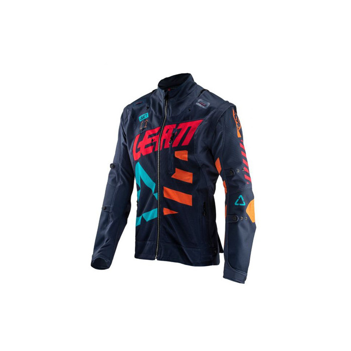 LEATT jacket GPX 4.5 ENDURO X-FLOW JACKET INK/ORANGE color dark blue/orange size S