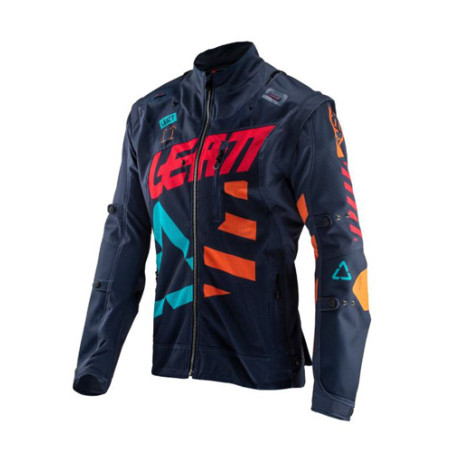 LEATT jacket GPX 4.5 ENDURO X-FLOW JACKET INK/ORANGE color dark blue/orange size S