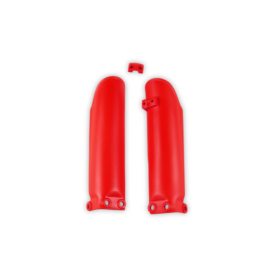 UFO 2025/11 FRONT SHOCK ABSORBER GUARDS KTM SX 65 '02-'23, HUSQVARNA TC 65 '24-'26, GAS GAS MC 65 '21-'26 RED - REPLACES