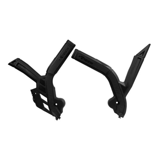 RACETECH (RTECH) FRAME GUARDS (SET) BI-MATERIAL SUPER GRIP BETA RR 125 / 250 / 300 / 350 / 430 / 480 '20-21 COLOR BLACK