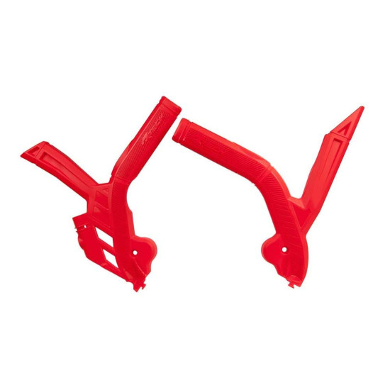 RACETECH (RTECH) FRAME GUARDS (SET) BI-MATERIAL SUPER GRIP BETA RR 125 / 250 / 300 / 350 / 430 / 480 '20-21 COLOR RED