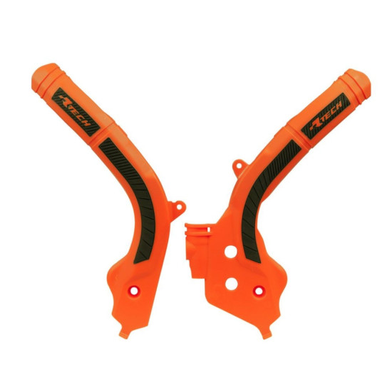 RACETECH (RTECH) FRAME GUARDS (SET) BI-MATERIAL SUPER GRIP KTM SX 125 / 150 '16-18, SX 250 '17-18, EXC / EXCF 250 / 350 