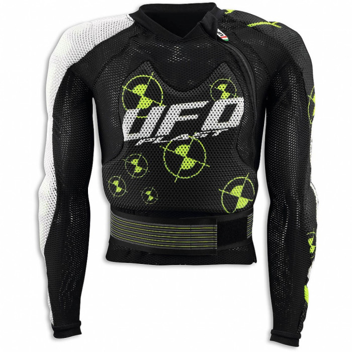 UFO chest protector ENIGMA CHEST PROTECTOR color black/white/yellow FLUO size L/XL (CE LEVEL 2)