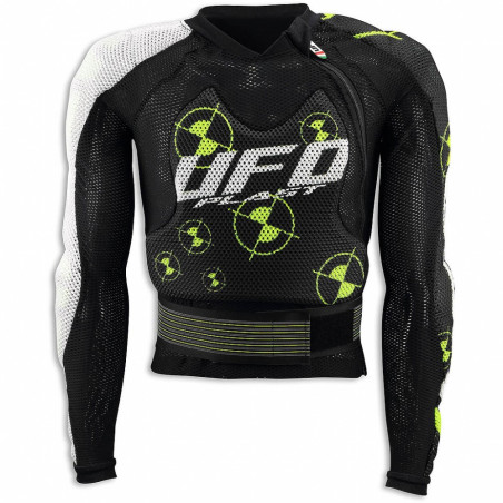 UFO chest protector ENIGMA CHEST PROTECTOR color black/white/yellow FLUO size S/M (CE LEVEL 2)