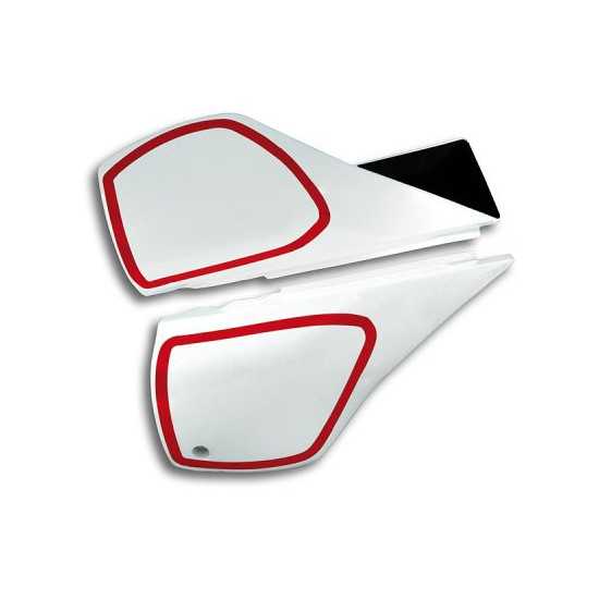 UFO ŠONINĖS PANELĖS PO SEDYNE YAMAHA TT 600 '84-'92 BALTOS (KOMPLEKTAS)