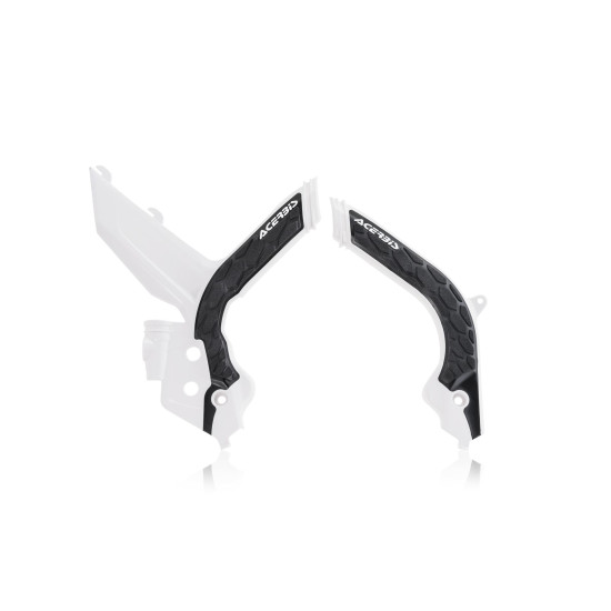 ACERBIS X-GRIP FRAME GUARDS KTM EXC / EXC-F / XC-W / XCF-W '20-'23 COLOR WHITE / BLACK