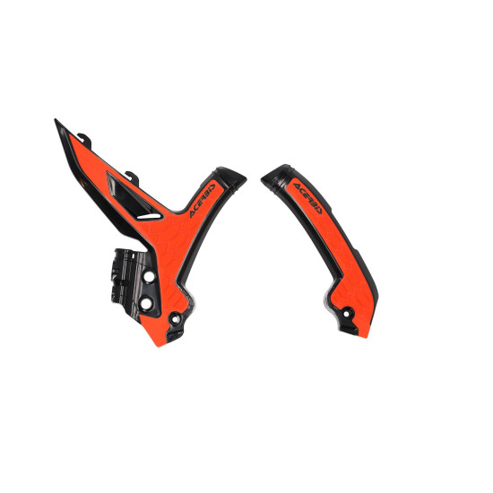 ACERBIS X-GRIP RĖMO APSAUGOS KTM EXC / EXC-F / XC-W '24-'25, SX / SX-F / XC / XC-F '23-'25 SPALVA JUODA / ORANŽINĖ