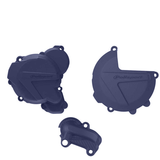 POLISPORT SALE KIT ALTERNATOR COVER (COVER) AND CLUTCH COVER GUARD HUSQVARNA TE 250 / 300 '20-'23 NAVY BLUE
