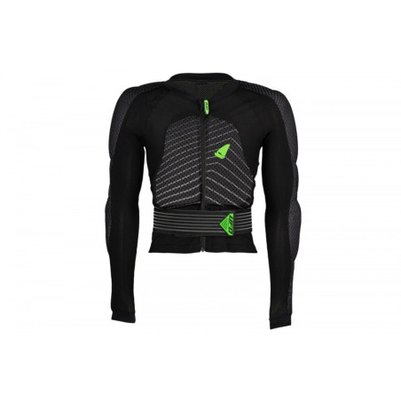 UFO chest protector / armor ULTRALIGHT EVO BODYGUARD color black green FLUO size L/XL (CE LEVEL 2) - UFO collection 2022