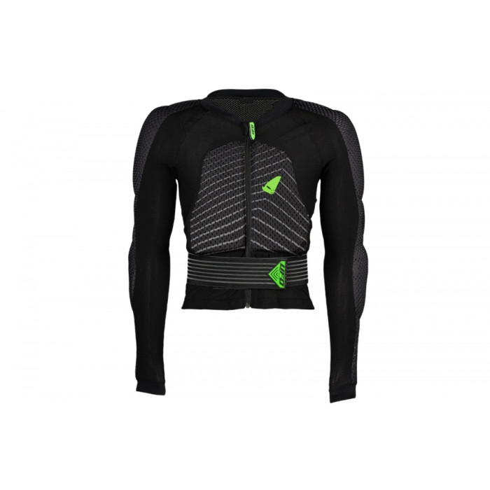 UFO chest protector / armor ULTRALIGHT EVO BODYGUARD color black green FLUO size S/M (CE LEVEL 2) - UFO collection 2022