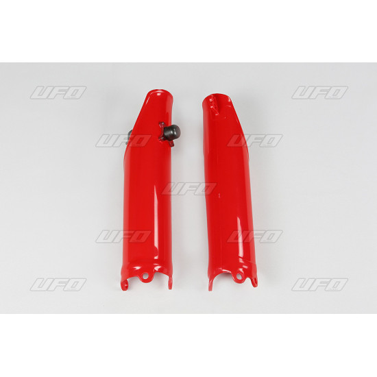 UFO PRIEKINĖS TELESKOPINĖS (AMORTIZATORIAUS) APSAUGOS SU UŽRAKINIMU HONDA CRF 250R 10-18, CRF 450R 09-12 RAUDONOS - IŠPA