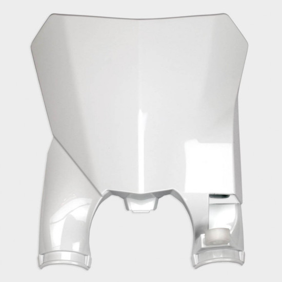 UFO NUMBER PLATE HONDA CRF 250 R '18-'21, CRF 450 R '17-'20, WHITE (STADIUM WITH SHOCK PROTECTORS) - SALE