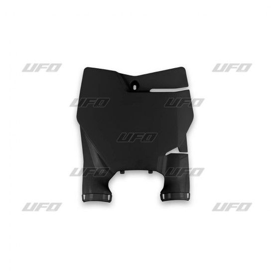 UFO NUMBER PLATE KTM SX 85 '18-'26 BLACK (STADIUM WITH SHOCK ABSORBER COVERS) - REPLACES GG07117001