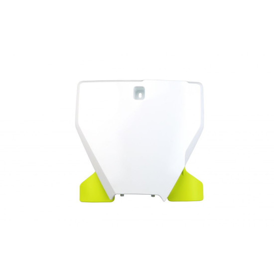 UFO STARTING NUMBER PLATE WITH EXTENSION HUSQVARNA TC 125 / 250, FC 250 / 350 / 450 '19-22, WHITE