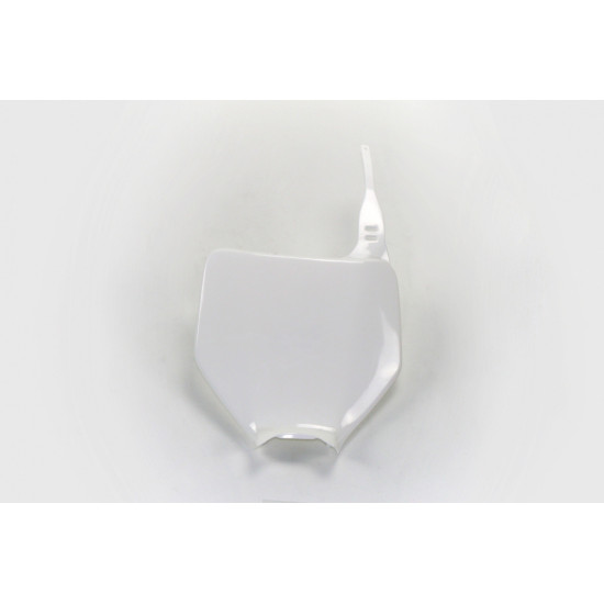 UFO NUMBER PLATE KAWASAKI KX 125 / 250 '03-'08, KXF 250 '04-'08, KXF 450 '06-'08 WHITE - REPLACES KA03763041 AND SU03931