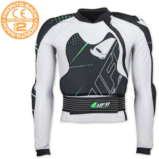 UFO chest protector ULTRALIGHT 2.0 BODYGUARD color white size XXL (CE LEVEL 2)