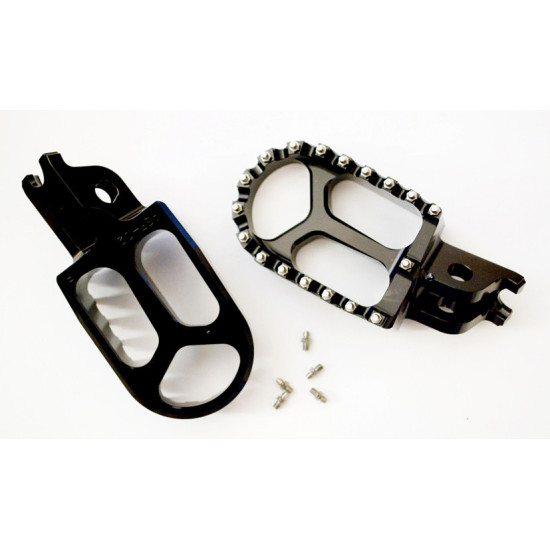 JR SALE ALUMINUM FOOTRESTS KAWASAKI KXF250 '06-'14, KXF450 '07-'14 BLACK (2PCS)