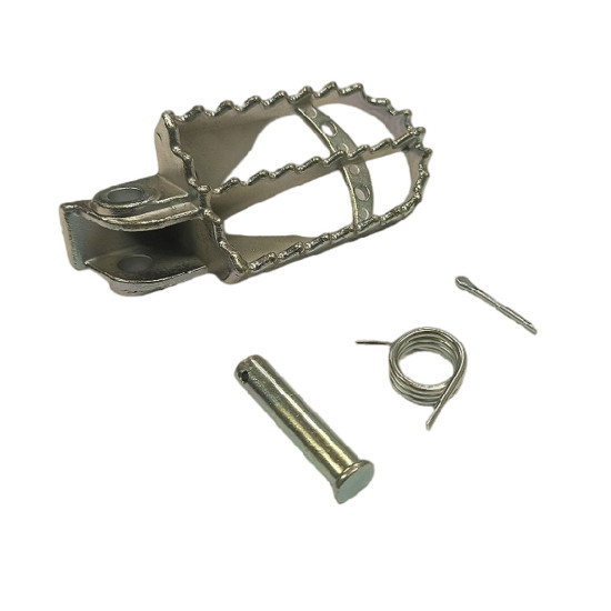 BUZZETTI FOOTREST RIGHT SIDE PEGI KTM LC / EXC / SX / SMR (STAINLESS STEEL COMPLETE WITH MOUNTING KIT 1 SPRING, 1 PIN, 1