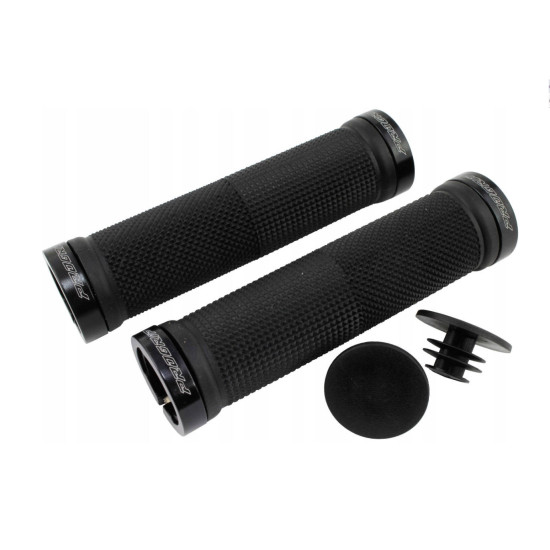 PROGRIP GRIPS PG999 ATV / JET SKI / MTB (22+22MM, LENGTH 120MM) BLACK WITH BLACK LOCK-ON (999-102)
