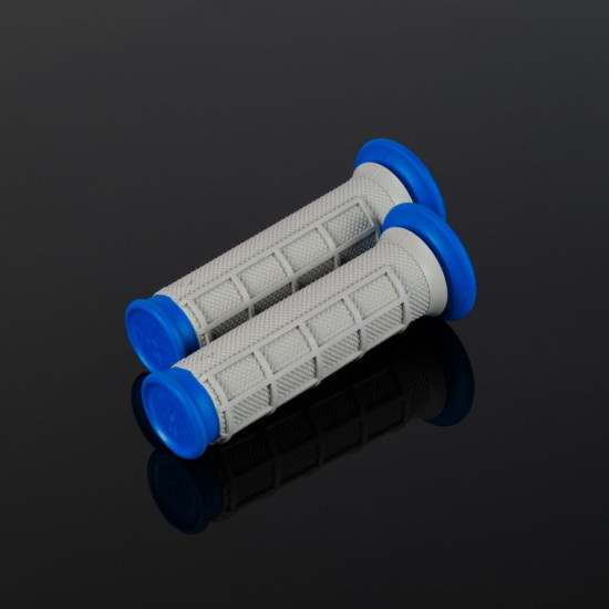RENTHAL ATV GRIPS KEVLAR DUAL COMPOUND HALF WAFFLE BLUE