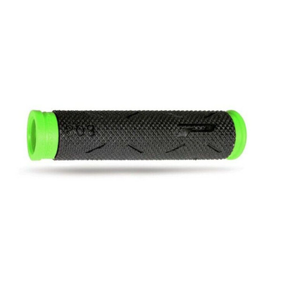 PROGRIP GRIPS PG807 ATV / JET SKI / MTB (22+22MM, LENGTH 120MM) COLOUR BLACK / GREEN FLUO (TWO-COMPONENT) (808-295)