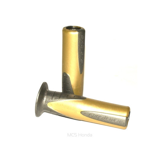 ARIETE SALE 01693-GO EXPLORER GRIPS (120 MM) WITH HOLE GOLD/SILVER