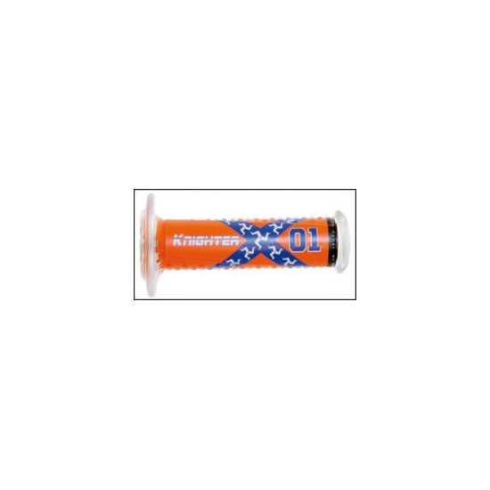 HARRI'S SALE GRIPS 01689-DK01 KNIGHTER01 (115MM / 22MM) WITHOUT HOLE COLOR ORANGE / BLUE