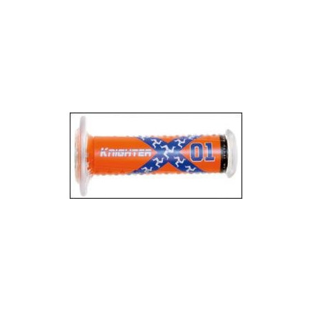 HARRI'S SALE GRIPS 01689-DK01 KNIGHTER01 (115MM / 22MM) WITHOUT HOLE COLOR ORANGE / BLUE