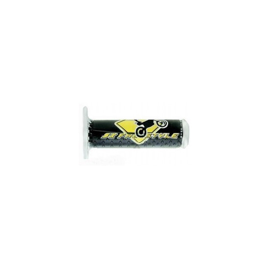 HARRI'S IŠPARDAVIMAS 01689-FR SX FREESTYLE RANKENĖLĖS (115MM / 22MM) BE SKYLĖS GELTONOS / JUODOS
