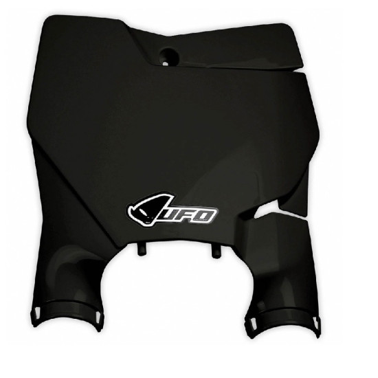 UFO NUMBER PLATE KTM SX / SXF '16-'22, (EXCEPT SX 250 '16) COLOR BLACK (STADIUM WITH SHOCK PROTECTORS)