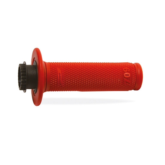 PROGRIP PG709 OFF ROAD GRIPS WITH SCS LOCK-ON + 7 GASKET ROLLER ADAPTERS (22+25MM) RED TWO-COMPONENT HALF WAFFLE LENGTH 