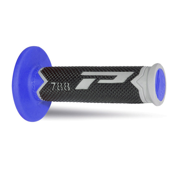 PROGRIP PG788 OFF ROAD GRIPS (22+25MM, 115MM LENGTH) GREY / BLUE / BLACK (TERNATIVE) (788-213) (PG788 / 8)