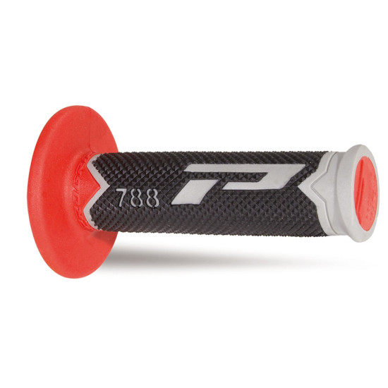 PROGRIP PG788 OFF ROAD GRIPS (22+25MM, 115MM LENGTH) GREY / RED / BLACK (TERNATIVE) (PG788 / 6) (788-209)