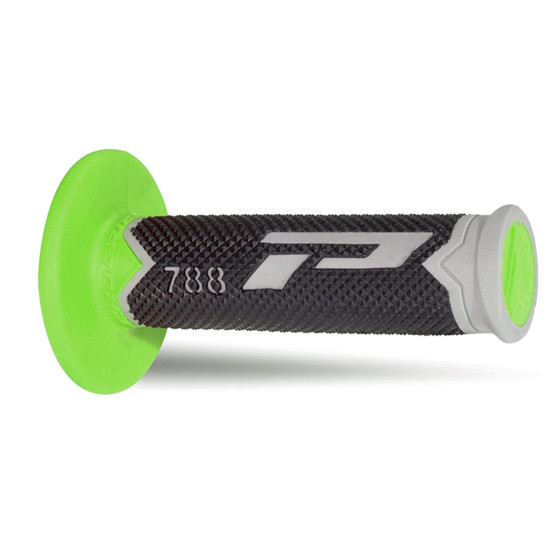 PROGRIP PG788 OFF ROAD GRIPS (22+25MM, 115MM LENGTH) GREY / GREEN / BLACK (TERNATIVE) (788-212) (PG788 / 10)