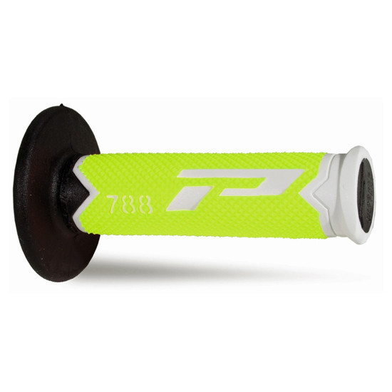PROGRIP PG788 BEKELĖS RANKENOS (22+25 MM, 115 MM ILGIO) BALTOS / FLUO GELTONOS / JUODOS (ALTERNATYVUS) (788-303)
