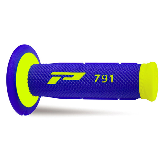 PROGRIP PG791 BEKELĖS RANKENOS (22+25 MM, 115 MM ILGIO) SPALVOS FLUO GELTONA / MĖLYNA (DVIEJŲ KOMPONENTŲ) (791-252) (PG7