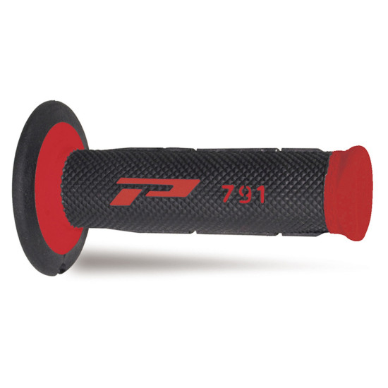 PROGRIP PG791 BEKELĖS RANKENOS (22+25 MM, 115 MM ILGIO) RAUDONOS / JUODOS (DVIEJŲ KOMPONENTŲ) (PG791RD / BK) (791-149)