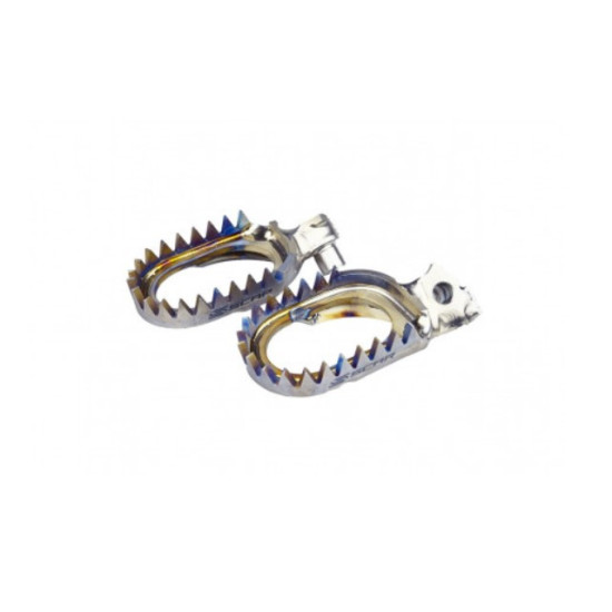SCAR RACING TITANIUM ANTI-MUD FOOTPEGS KTM 85 SX '25, 125 - 300 SX '23-'25, 250 - 450 SXF '23-'25, HUSQVARNA 125 - 250 T
