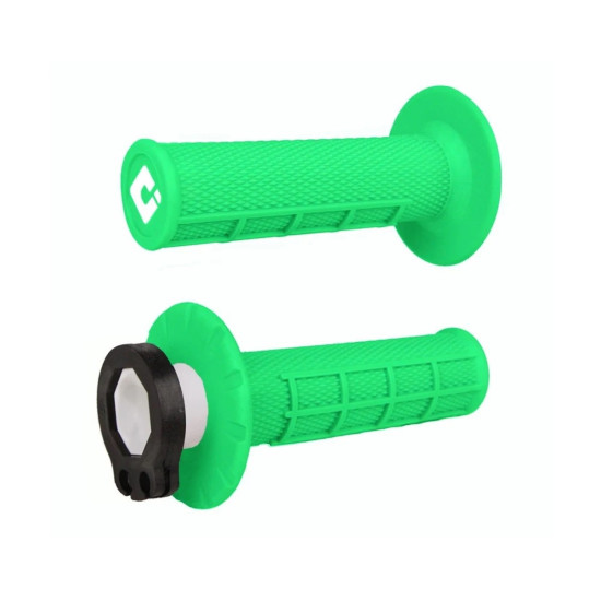 ODI OFF ROAD GRIPS HALF WAFFLE MX V2 LOCK-ON GRIP COLOR FLUO GREEN
