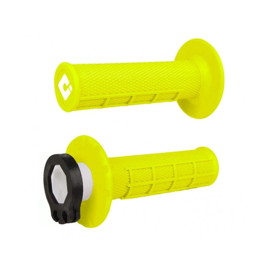 ODI BEKELĖS RANKENOS HALF WAFFLE MX V2 LOCK-ON RANKENOS, SPALVA FLUO YELLOW