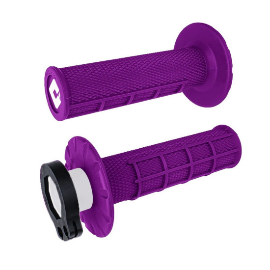 ODI OFF ROAD GRIPS HALF WAFFLE MX V2 LOCK-ON GRIP PURPLE