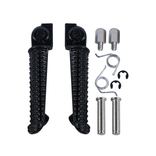 BIKETEC PARTS RIDER'S FOOTREST SET (FOOTRESTS) COMPLETE WITH MOUNTS YAMAHA YZF R1 '98-11, YZF R6 '99-12 COLOR BLACK