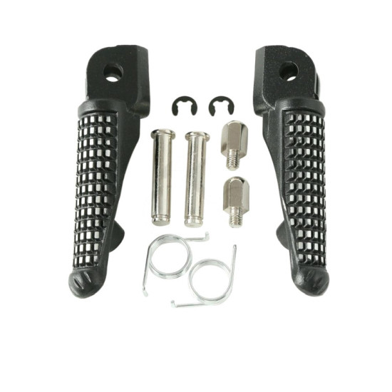 BIKETEC PARTS MOTOCIKLO PĖDŲ ATRAMA KOMPLEKTAS SU LAIKIKLIAIS KAWASAKI ZX-10R '11-17 JUODAS