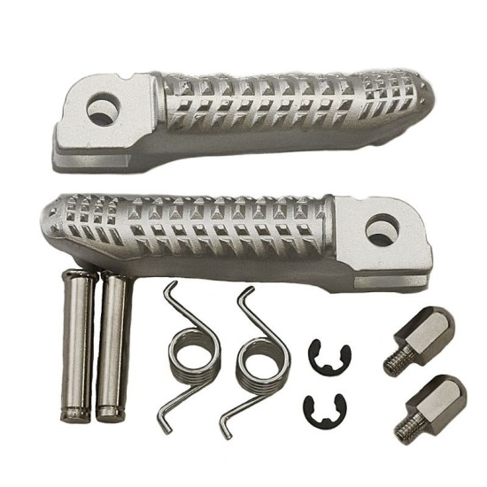BIKETEC PARTS RIDER'S FOOTREST SET COMPLETE WITH MOUNTS BMW S 1000RR '15-17 COLOR SILVER