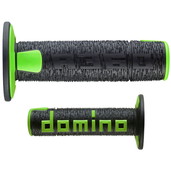 DOMINO OFF ROAD GRIPS NEW LAMELAR TWO-COMPONENT COLOUR BLACK / GREEN