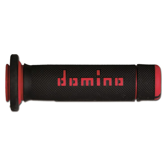 DOMINO ATV/QUAD DVIEJŲ KOMPONENTINĖS RANKENOS, JUODA/RAUDONA