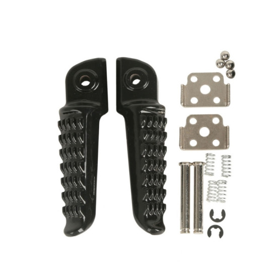BIKETEC PARTS PASSENGER FOOTRESTS SET COMPLETE WITH MOUNTS KAWASAKI ZX-6R NINJA '98-13, ZX 636 '03-06, Z 750 '04-12, Z 1