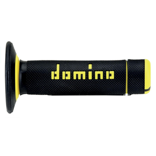 DOMINO OFF ROAD X-TREME DVIEJŲ KOMPONENTINĖS RANKENOS, JUODOS / GELTONOS